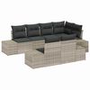 vidaXL Havesofa S&aelig;t 7 stk. Lysegr&aring; polyrattan