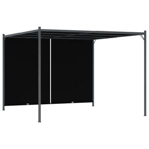 vidaXL pergola tilbagetr&aelig;kkeligt tag 3x3 m antracitgr&aring;