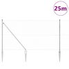 vidaXL Hegnsp&aelig;l S&oslash;lv 25 x 1,2 m (50 mm net) St&aring;l