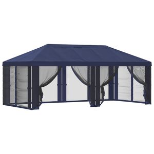 vidaXL Gazebo Cover med sidev&aelig;gge Bl&aring; 600,5 x 300,5 cm Polyester