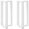 vidaXL barbordsben T-formet 2 stk. hvid 50x35x(90-91) cm st&aring;l