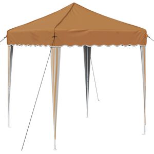 vidaXL Pop-up Festtelt Beige 195 x 195 x 245 cm Oxford stof