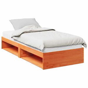 vidaXL daybed med madras 80x200 cm massivt fyrretr&aelig; gyldenbrun
