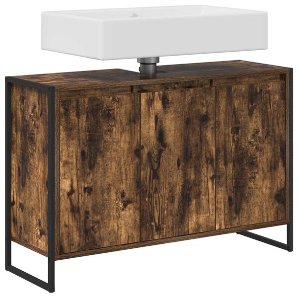 vidaXL Badev&aelig;relsesskab R&oslash;get Eg 90 x 30 x 60 cm Konstrueret tr&aelig;