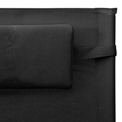 vidaXL liggestol textilene sort og grå