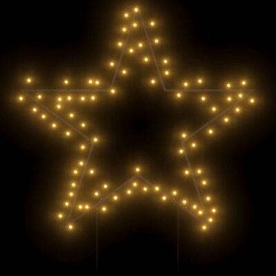 vidaXL julestjerne med jordspyd 80 LED'er 60 cm