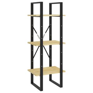 vidaXL bogreol 40x30x105 cm 3 hylder massivt fyrretr&aelig;