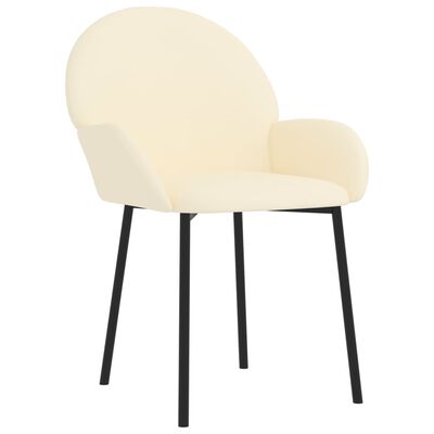 vidaXL spisebordsstole 2 stk. kunstlæder cremefarvet