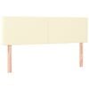 vidaXL sengegavle 2 stk. 72x5x78/88 cm kunstl&aelig;der cremefarvet