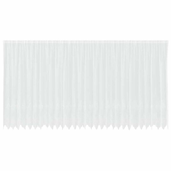 vidaXL Lace Gardin med gardiner Blomstret Hvid 245 x 750 cm Polyester