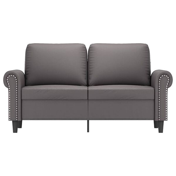 vidaXL 2-personers sofa 120 cm kunstl&aelig;der gr&aring;