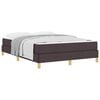vidaXL Box spring seng med madras M&oslash;rk Brun 160 x 200 cm Stof