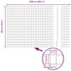 vidaXL Euro Hejn Grå 1 x 25 m PVC-belagt jern