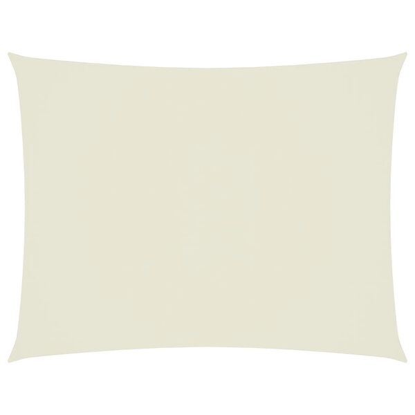 vidaXL solsejl 6x7 m rektangulær oxfordstof cremefarvet