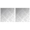 vidaXL Trappe Tread 2 stk. 20 x 20 cm S&oslash;lv Aluminium Firkantet