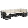vidaXL Havesofa S&aelig;t 7 stk. 7-Antal s&aelig;der Sort polyrattan