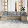 vidaXL Havesofa S&aelig;t 7 pcs Beige polyrattan