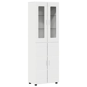 vidaXL Highboard FLORIN 60 x 35 x 182 cm Hvid Konstrueret tr&aelig;