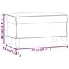 vidaXL bænk 70x35x41 cm stof gråbrun