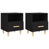 vidaXL sengeborde 2 stk. 40x35x47 cm sort