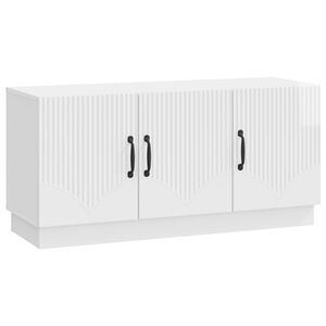 vidaXL TV-skab Hvid h&oslash;jglans 99 x 34,5 x 47 cm Konstrueret tr&aelig;