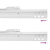 vidaXL Skuffeskinne 2 pcs Hvid 350 mm St&aring;l