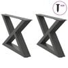 vidaXL sofabordsben 2 stk. antracit 60 x (30-31,3) cm st&aring;l