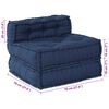 vidaXL Modulsofa 4 pcs Indigo Stof