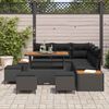 vidaXL Havesofa S&aelig;t 9 pcs Sort polyrattan