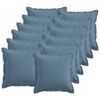 vidaXL Pude med pude HOUTEN 12 stk. Jeans bl&aring; Faux Linned