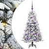 vidaXL Kunstigt Hinged Juletr&aelig; Hvid 120 cm PE og PVC