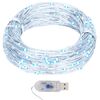 vidaXL fairylights-lysk&aelig;de 40 m 400 LED'er 8 funktioner kold hvid