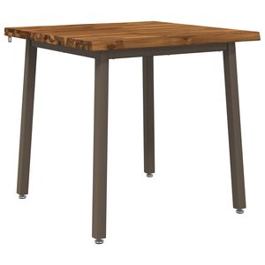 vidaXL 60 x 55 x 75 cm Massivt Akacietr&aelig; Naturlig og Kaffe Rektangul&aelig;r