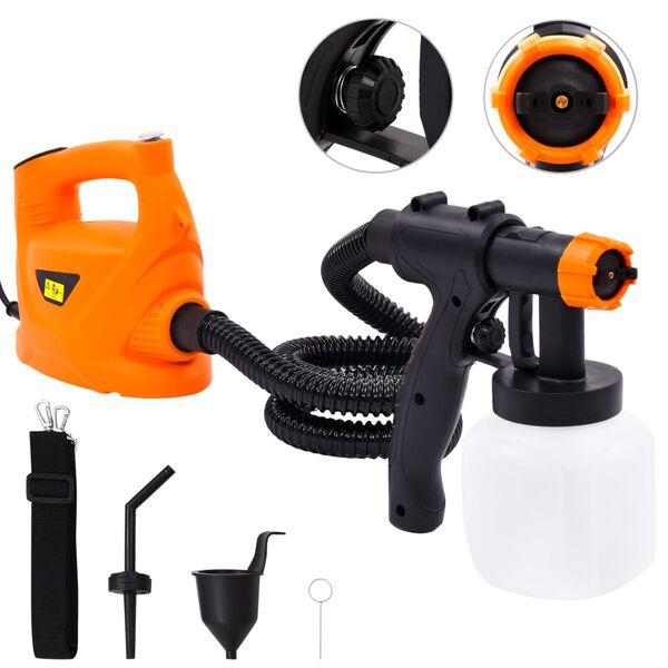 vidaXL elektrisk malersprøjte med luftslange 500 W 800 ml