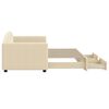 vidaXL daybed med udtræk og skuffer 80x200 cm stof cremefarvet