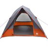 vidaXL Camping telt med tag Grå og orange 275 x 230 x 140 cm taft