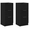 vidaXL Sideboards 2 pcs Sort eg 30 x 30 x 70 cm Konstrueret tr&aelig;