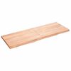 vidaXL bordplade til badev&aelig;relse 140x50x(2-4) cm massivt tr&aelig; lysebrun