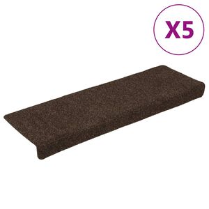 vidaXL trappem&aring;tter selvkl&aelig;bende 15 stk. 65x21x4 cm brun rektangul&aelig;r kant