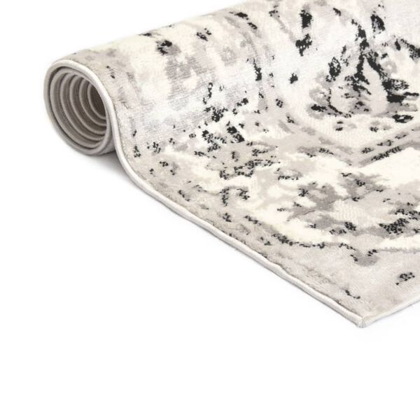 vidaXL gulvt&aelig;ppe 160 x 230 cm PP gr&aring; og sort