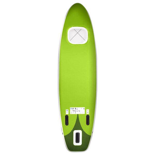 vidaXL oppusteligt paddleboardsæt 330x76x10 cm grøn
