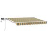 vidaXL Manuel markise-ramme med LED-lys Gr&oslash;n, Gul, Hvid 3,5 x 2,5 m