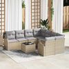 vidaXL Havesofa S&aelig;t Beige 55 x 55 x 37 cm polyrattan