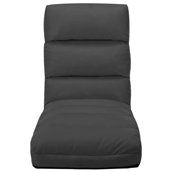 vidaXL foldbar gulvstol kunstlæder antracitgrå