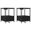 vidaXL Natskab 2 stk. Sort eg 42 x 41 x 56 cm Konstrueret tr&aelig;