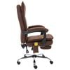 vidaXL kontorstol med massagefunktion stof brun