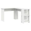 vidaXL Hj&oslash;rneskrivebord Hvid Konstrueret tr&aelig; 140 x 113,5 x 75 cm