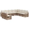 vidaXL Havesofa S&aelig;t 10 stk. Beige polyrattan