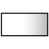 vidaXL badeværelsesspejl med LED-lys 80x8,5x37 cm akryl sort
