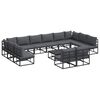 vidaXL Havesofa S&aelig;t 13 stk. Sort Aluminium